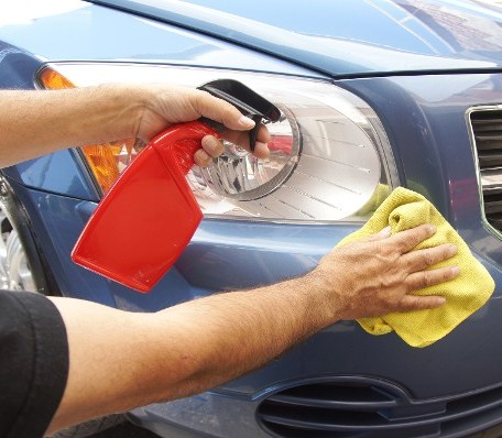 Headlight Being Restored